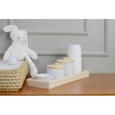 Imagem de Kit Higiene Porcelana Maternidade Bebê Recém Nascido Banho Cuidados - 