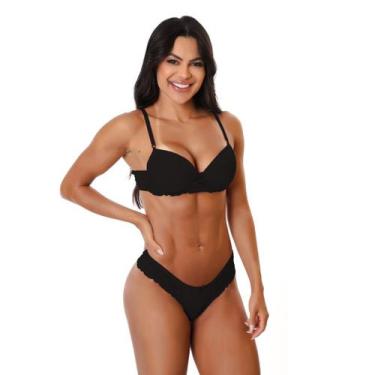 Imagem de Conjunto Calcinha e Sutiã Canelado Lingerie Sensual Lingerie Sexy e Se