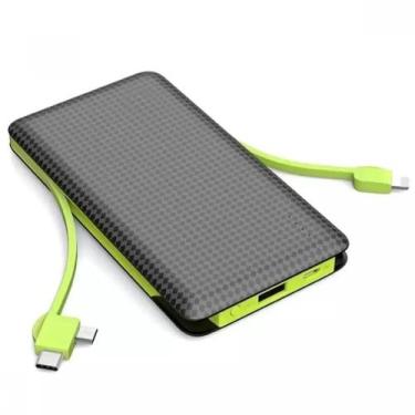 Imagem de Carregador Portátil 10.000 mAh Compatível Com Lightning/Iphone ,T-C, V