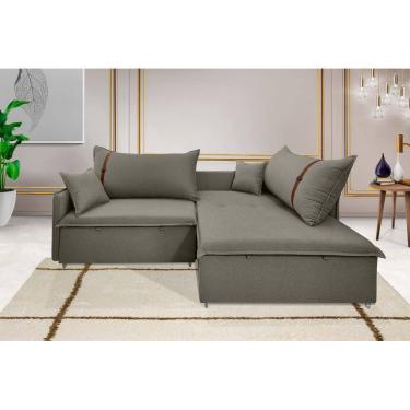 Imagem de Sofá Valence Slim Premium Sem Caixa de 2,20m - Linho cor Cinza