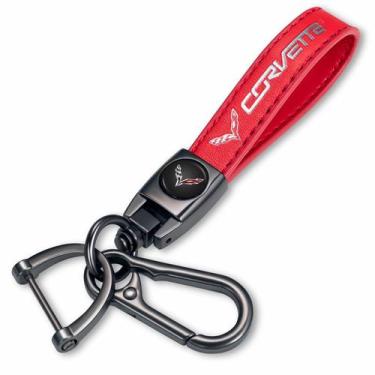 Imagem de Chaveiro de carro TACOMA de couro genuíno para Corvette C4 C6 C5 C7 C8