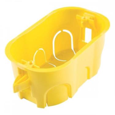 Imagem de Caixinha De Luz Pvc Para Drywall Tramontina Amarela 4X2 - Kit C/10 Pec