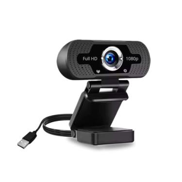 Imagem de WebCam Full HD 1080p com microfone Home Office Videoconferências Preto