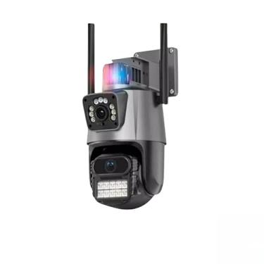 Imagem de Kit com 2 Câmeras de Segurança Wi-Fi Externa ICESS, 8MP 2K Full HD, Lente Dupla 360°, Visão Noturna, Sirene Integrada