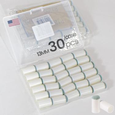 Imagem de Pontas para tacos de bilhar - Kit de substituição de pontas de taco de bilhar Acessórios de reparo de taco de bilhar Pontas de fila de sinuca de 13 mm com caixa de armazenamento para bar clube casa