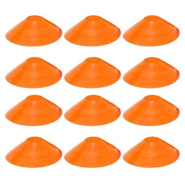 Imagem de 12x Chapéu Chines Cone 19cm Mini Treino Esporte Funcional LARANJA - 36
