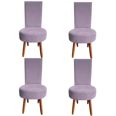 Imagem de Kit 04 Cadeiras De Jantar Lisboa Sued Rosa Bebe D`classe Decor