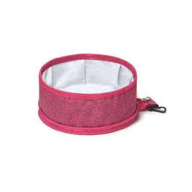 Imagem de Bebedouro Dobrável Portátil 650ml Rosa Pink Pet Cães Gatos Perigot