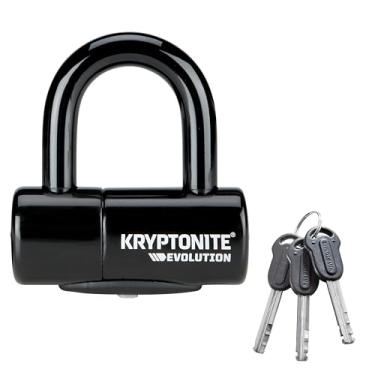 Imagem de Kryptonite Trava de disco para bicicleta Evolution, manilha pequena de 14 mm com chaves, trava de bicicleta antifurto resistente, mini de alta segurança para esportes motorizados, motocicletas e