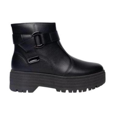 Imagem de Bota Moleca Coturno Plataforma Cano Curto Conforto-Feminino