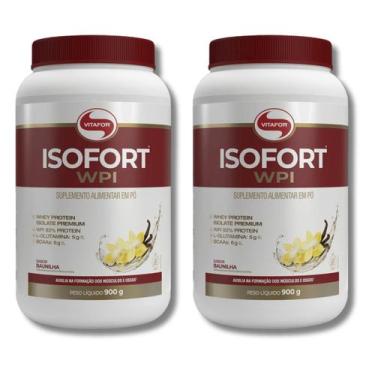 Imagem de KIT 2 Isofort WPI Baunilha Whey Isolado 900g Vitafor