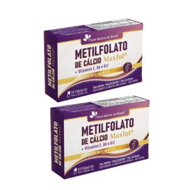 Imagem de 2x Metilfolato de Cálcio + Vit B12 Metilcobalamina + Vit B6 + Vit E 30