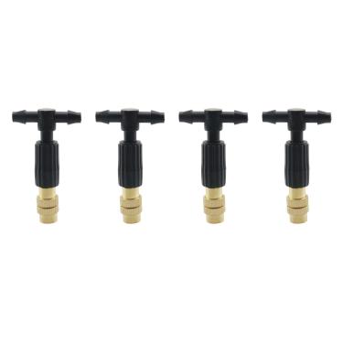 Imagem de HJGarden 4 peças de irrigação de irrigação por gotejamento de cobre ajustável, micronévoa, irrigador automático de flores, irrigador de gotejamento
