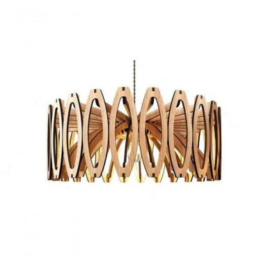 Imagem de Luminária Teto Tipo Pendente Jade Mdf - Completa - Bola Mdf Cru