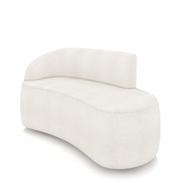 Imagem de Sofá 2 Lugares Orgânico 140 Cm Morgan Bouclê Off White D03 - D'rossi