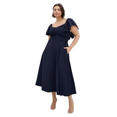 Imagem de City Chic Vestido feminino plus size - Alisia, Azul-marinho francês, 48