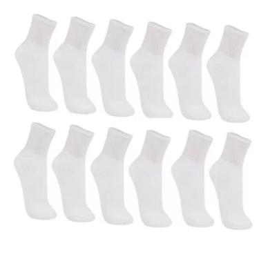 Imagem de Meia Esportiva Cano Médio Trifil Ref.8720 - Kit Com 12, Branco, 39-43