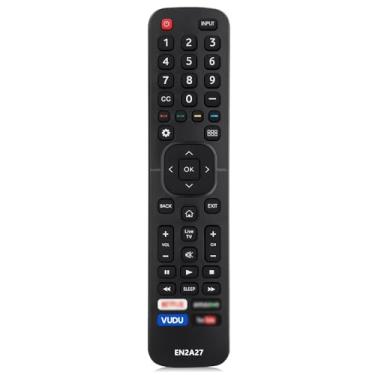 Imagem de MYHGRC Controle remoto de TV Hisense EN2A27 de substituição para controle remoto Hisense Smart TV EN2A27, sem necessidade de configuração, controle remoto Hisense Smart TV com botões Netflix, Vudu,