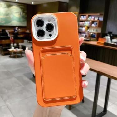 Imagem de HPQWN Capa de celular luxuosa de silicone macio com capa anti-impacto para iPhone 11 Pro (para iPhone 11 Pro/marrom)