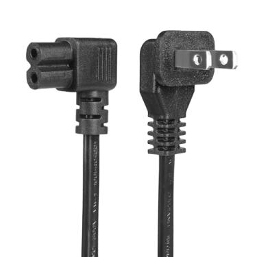 Imagem de [Listado na UL] Cabo de alimentação de 3 m compatível com Samsung TCL Roku LG Sharp Toshiba Insignia Sony LED TV LCD, substituição do cabo de alimentação de ângulo reto