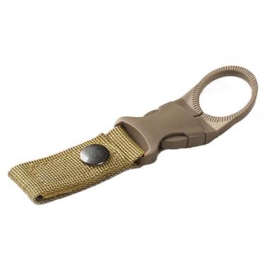 Imagem de Fivela multifuncional para montanhismo, fivela portátil para pendurar garrafa de água, fivela com clipe para água mineral (Cáqui)