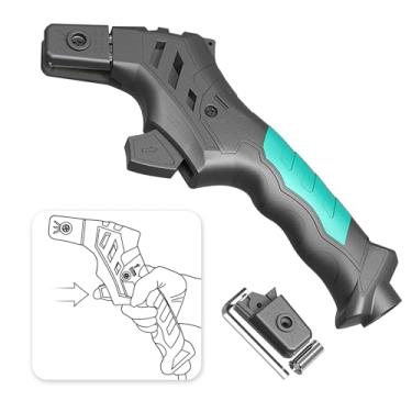 Imagem de SSIMDER Suporte de eletrodo de soldagem com vários ângulos de soldagem (90°/135°/170°) Suporte de eletrodo de vara 600A Stinger alicate de fixação de mandíbula de cobre para máquina de solda ARC