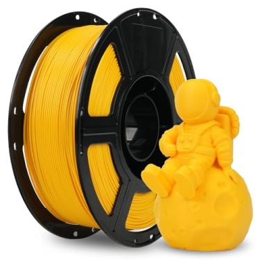 Imagem de Flashforge Filamento de impressora 3D 1,75 mm, filamentos de impressora 3D 1kg carretel - precisão dimensional +/- 0,02 mm, amigo do ambiente, sem fumaça e sem odor (amarelo, PLA fosco)