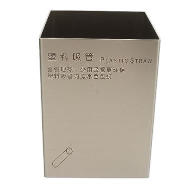 Imagem de Organizador de Suporte de Palha de Aço Inoxidável para Bar de Restaurante, Uso Versátil para Canudos, Colheres, Garfos, Pauzinhos, Agitadores de café, Ampla Aplicação, Material