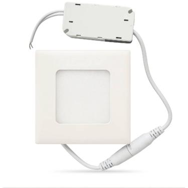 Imagem de Plafon Painel de led quadrado 9cm Bivolt  3W 6500k