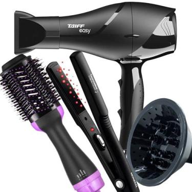 Imagem de Secador De Cabelo Taiff 1700w Ions Profissional Ar Quente Frio Preto D