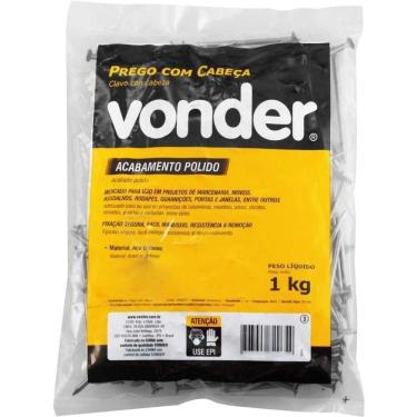 Imagem de Prego Com Cabeça 19 X 36 (3,1-4 X 9) Polido 1 Kg Vonder