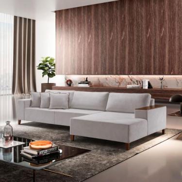 Imagem de Sofá 4 Lugares com Chaise Linho 270cm Grécia - Conceito Estofados