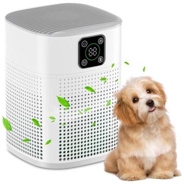 Imagem de Purificador de Ar Honeyuan H13 HEPA p/ Ambiente Grande 55 m² c/ Filtragem 3 Estágios e Captação 360° - Ideal p/ Quarto.