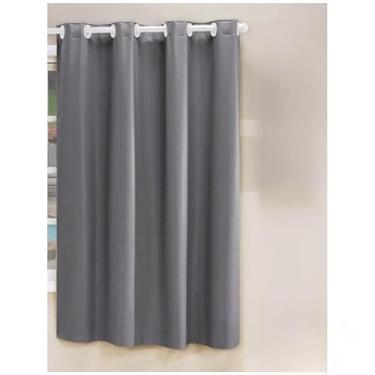 Imagem de Cortina Blackout Blecaute Com Voil Liso 1 Parte 1,40m X 1,80mCorta A Luz Sala Quarto(Cinza)
