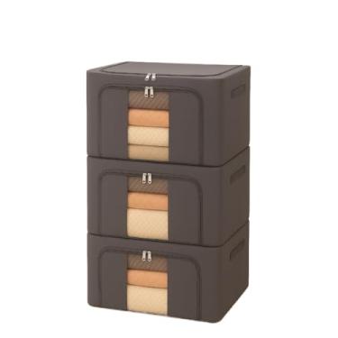 Imagem de Organizador Multiuso para Guarda-Roupa, Roupas e Brinquedos, Caixa Organizadora Flexível com Zíper 50x40x32cm(3)