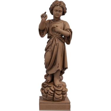 Imagem de Estátua Jesus Cristo Menino - Imagem Religiosa (Cor Madeira)
