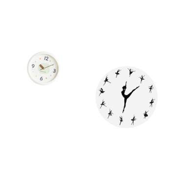 Imagem de Fenteer Relógio de Parede Moderno de Bailarina, Silencioso, Sem -taque, com Números Grandes, para Balé, Dançarina, Relógio Decorativo para Casa, Escritór