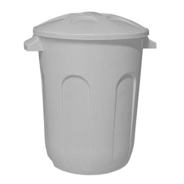 Imagem de Lixeira Redonda com Tampa 30 Litros Branca Jaguar