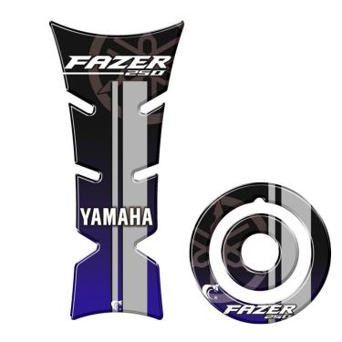 Imagem de Adesivo Protetor Tanque E Bocal Moto Yamaha Fazer 250 Vermelho