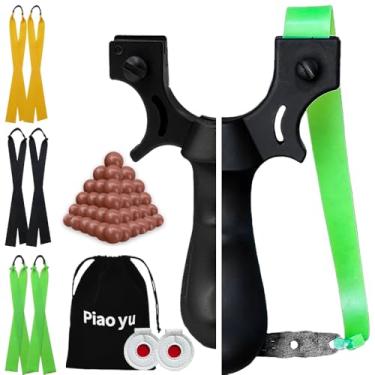 Imagem de Piaoyu Conjunto profissional de estilingue atualizado e ampliado para adultos estilingue de banda plana para caça e tiro ao ar livre (conjunto de estilingue)