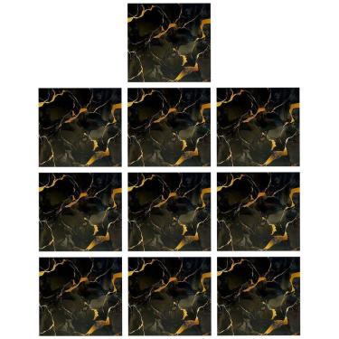 Imagem de Placa Adesiva Marmore 3D Kit 10 uni Obra Reforma Escritorio Casa Cozinha Painel Papel de Parede Autocolante Moderno