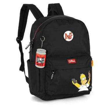 Imagem de Mochila Escolar The Simpsons Duff Beer Preto Costas Luxcel