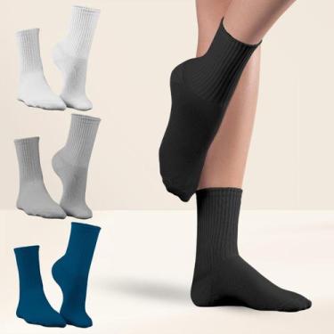 Imagem de Kit 12 Pares Meia Cano Longo Fitness Academia Respirável Cor:SortidaTa