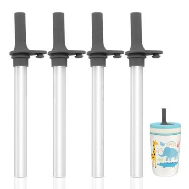 Imagem de Canudos de substituição e válvula de mordida compatíveis com garrafa de água Zak Designs Kelso de 425 g, canudos reutilizáveis compatíveis com garrafa Zak Kelso, canudo de silicone de substituição sem
