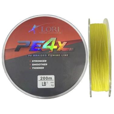 Imagem de Linha Multifilamento Lori PE 4X Amarelo (200M)