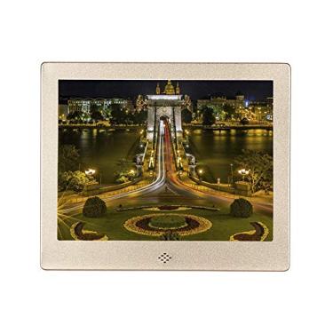 Imagem de Álbum de fotos eletrônico HD 20.3 cm 25.4 cm 38.1 cm moldura widescreen HD multifuncional foto vídeo player desktop publicidade eletrônica eletrônica digital (champanhe ouro-25,4 cm