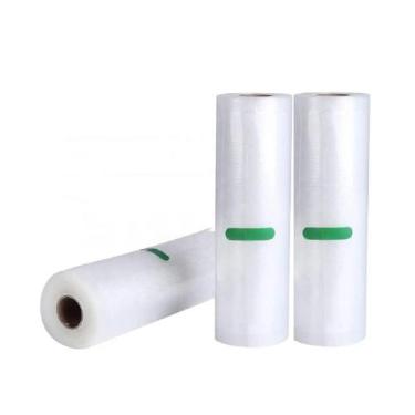 Imagem de Kit 3 Rolo Plástico Seladora vácuo 30cm 5mts Gofrado Transp. - ATMX