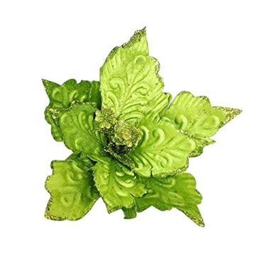 Imagem de ZJchao Ornamento de Flor Artificial Requintado Flor Falsa de Longa Duração para Decoração de Guirlanda de árvore de Natal 28x28cm (#2)