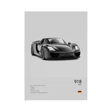 Imagem de Pôster De Carro Esportivo Alemão De Luxo Preto E Branco 911 GT3 RS Tur