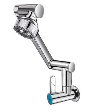 Imagem de Torneira Monocomando Inox Aço Escovado Pia Cozinha Misturador Spray(Montado na parede (prata))